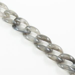 Acrylic Grey Chain 3.4x2.6 cm