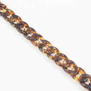 Acrylic Orange Chain 2.1x1.6 cm
