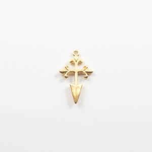 Metallic Cross Arrow Gold