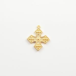 Metallic Cross Gold 2.8x2.4cm
