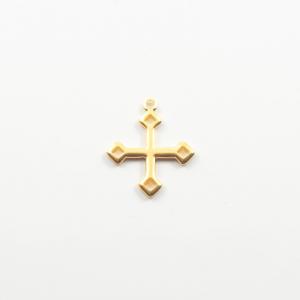 Metallic Cross Rhombus Gold