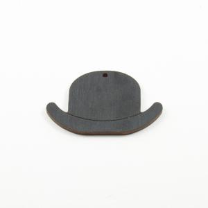 Wooden Pendant Hat Black