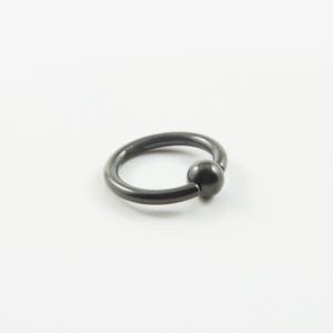 Hoop Titanium Marble Black 1cm