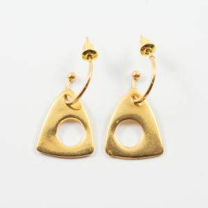 Earrings Hoop Gold Motif Triangle