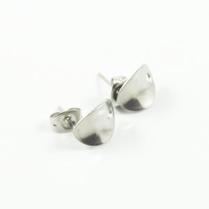 Steel Base Oval Convex for Earring