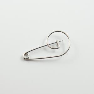 Safety Pin "Tremble Clef" Silver