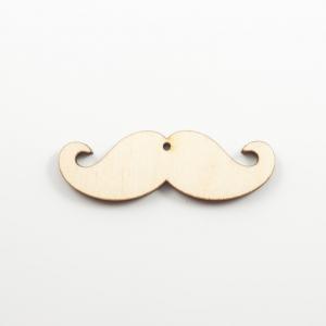 Wooden Moustache Natural  7x2.3cm