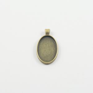 Βάση Υγρό Γυαλί Μπρονζέ 4x2.3cm