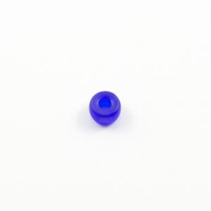 Γυάλινη Χάντρα Μπλε Ματ 6mm
