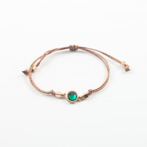 Bracelet Copper Crystal Emerald
