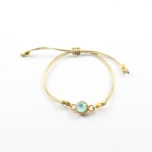 Bracelet Gold Crystal Seafoam