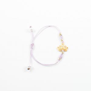 Βραχιόλι Μοτίφ Κορώνα Χρυσή