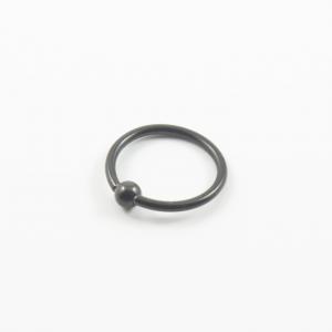 Steel Hoop Marble Black 1.8cm