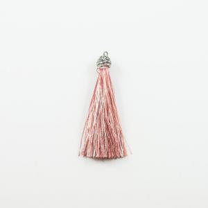 Φούντα Στρας Mπορντό-Λευκό 7x1cm