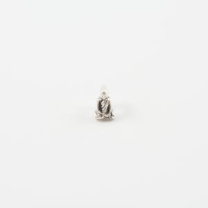 Grommet Buddha Silver 9x7mm