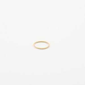 Gold Plated Oval Outline 1.6x0.9cm