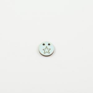 Wooden Motif Star Light Blue