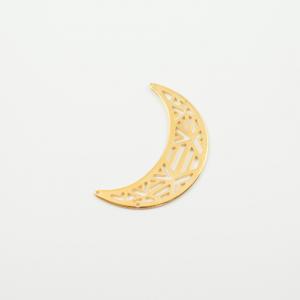 Pendant Perforated Crescent Gold