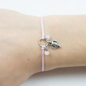 Bracelet Pink-Elephant Silver