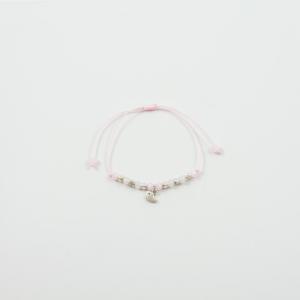 Bracelet Pink-Bird Silver