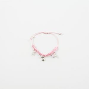 Bracelet Pink-Motif Silver