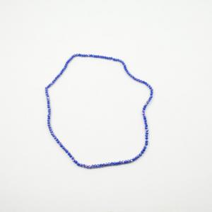 Πολυγωνικές Χάντρες Μπλε Ιριζέ 4mm
