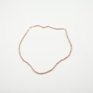 Polygonal Beads Transparent-Copper 4mm