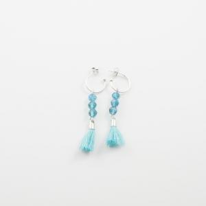 Earring Hoop Beads Turquoise