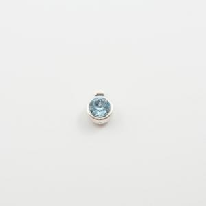 Silver Pendant Light Blue 1.5x1.2cm