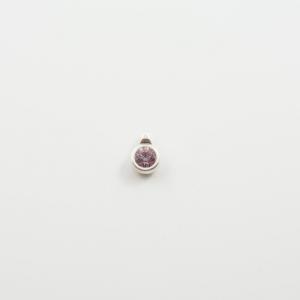 Silver Pendant Crystal Lilac