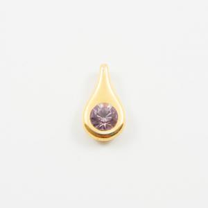 Gold Tear Crystal Lilac