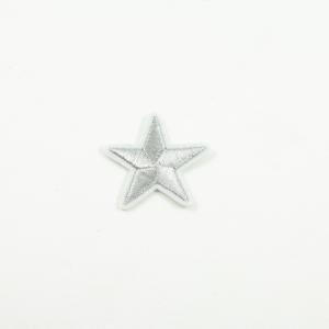 Patch Star Silver 4cm