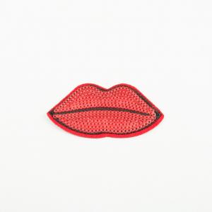 Patch Lips Sequins Red
