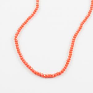 Polygonal Beads Orange 2mm