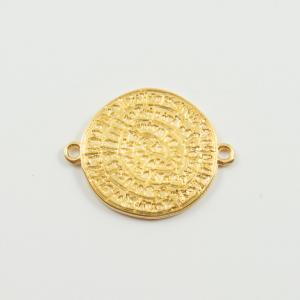Phaistos Disc Two Connectors Gold