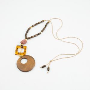 Wooden Necklace Brown