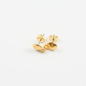 Metal Stud Earrings Gold