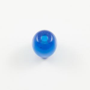 Acrylic Bead Oval Blue