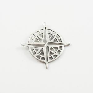 Metallic Pendant Compass Silver
