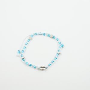 Anklet Beads seashell Silver