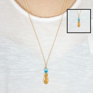 Necklace Beige- Flip Flop Gold