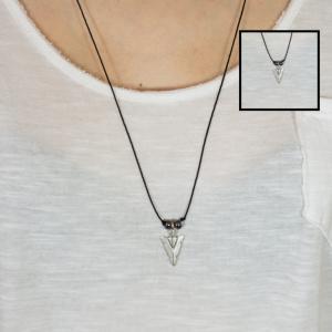 Necklace Black Arrow Silver