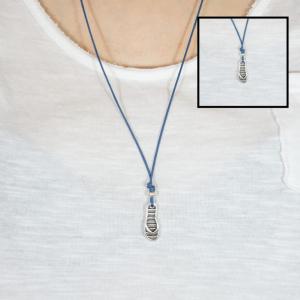 Necklace Blue- Flip Flop Silver