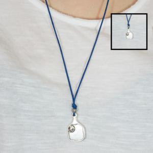 Necklace Blue Racket Silver