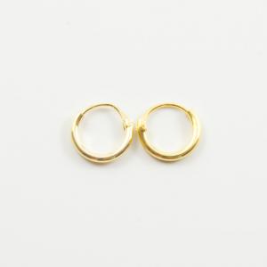Earring Hoops Gold 8mm