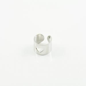 Steel Ring Silver Heart 1.3cm