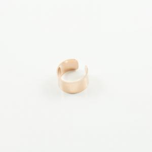 Steel Ring Pink Gold Austere 1cm