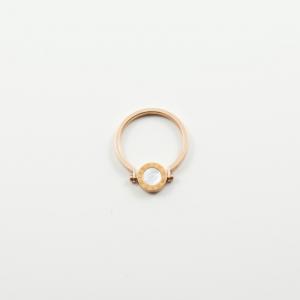Steel Ring Pink Gold Two Sides