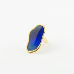 Oval Ring Enamel Blue