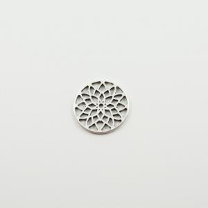 Metal Flower Silver (2.4cm)